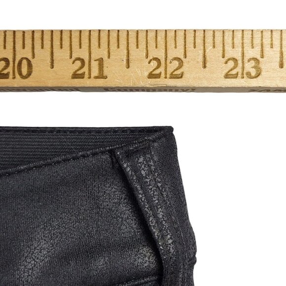 Lane Bryant Coated Ankle Pants High Rise Black Slightly Textured New Size 24 - Picture 8 of 12